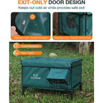 Clawsable Insulated Outdoor Heated Cat House – Waterproof Winter Shelter with Safe Escape Door & UL-Listed Heating Pad (Forest Green) - image 4