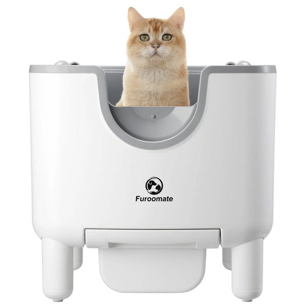 Furoomate F6 Open-Top Automatic Litter Box – Self-Cleaning Cat Toilet with Advanced Safety Sensors