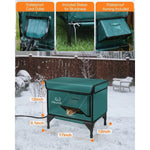 Clawsable Insulated Outdoor Heated Cat House – Waterproof Winter Shelter with Safe Escape Door & UL-Listed Heating Pad (Forest Green) - image 6