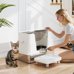 XL Stainless Steel Flip-Top Litter Box – Enclosed & Odor-Proof | Hovora - image 1